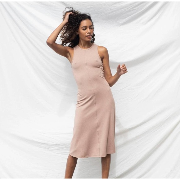 Lunya Dresses & Skirts - LUNYA Restore Fitted Dress otium tan heather